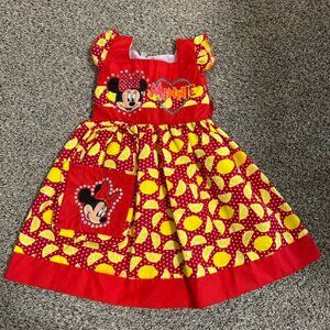 Vintage Handmade Minnie Mouse Dress Girls Sz 4 EUC with Matching Purse